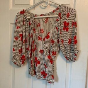 Billabong wrap around blouse small